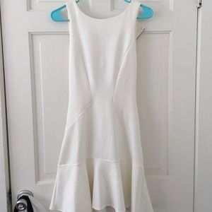 White Summer Dress with drop waist